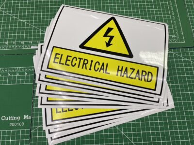 ป้ายคำเตือนติดในโรงงาน