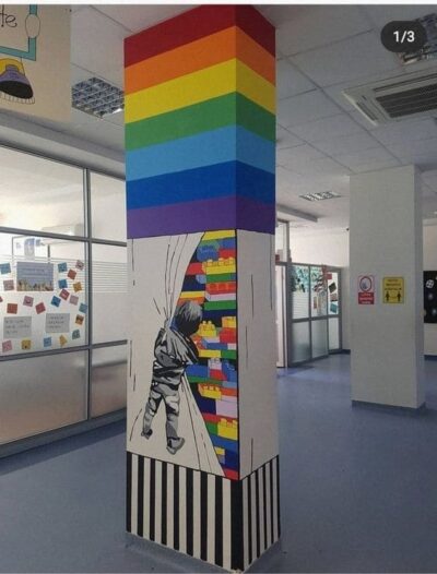 พิมพ์สติ๊กเกอร์ติดเสาโฆษณา