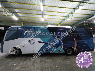 สติ๊กเกอร์ติดรถบัสโฆษณา