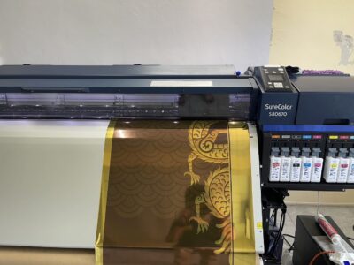 ปริ้นสติกเกอร์กันน้ำสีทอง