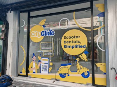 สติ๊กเกอร์ติดประตูกระจก