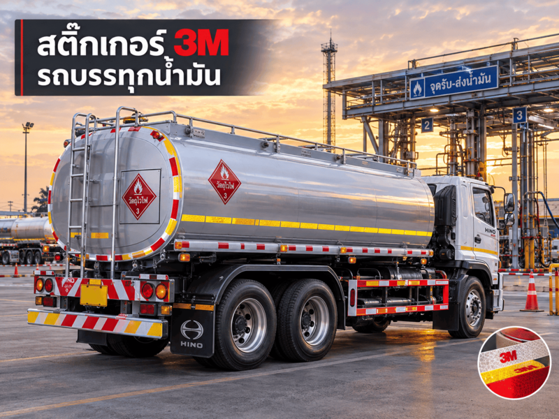 สติ๊กเกอร์ 3M รถบรรทุกน้ำมัน